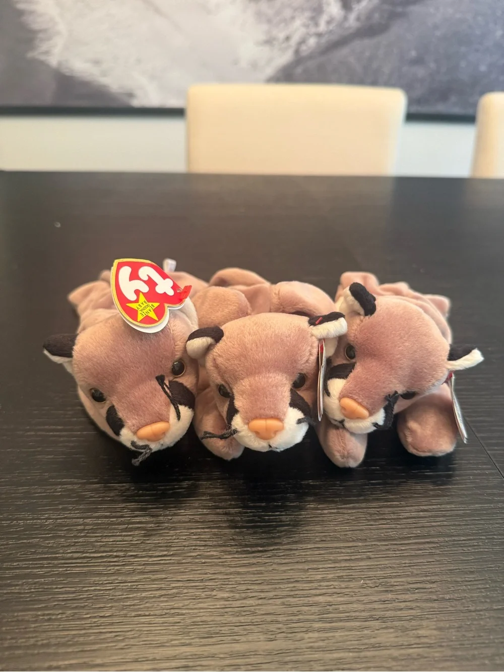 NWT Vintage Ty Beanie Babies Bundle of (3) Canyon Cougar Stuffed Animals